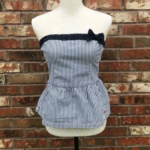 Hollister strapless blouse - Picture 1 of 8